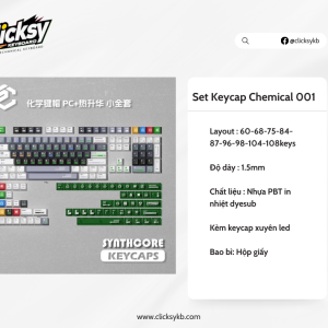 (NEW- SẴN HÀNG ) Set Keycap Chemical 001 -| Cherry Profile - PBT DyeSub